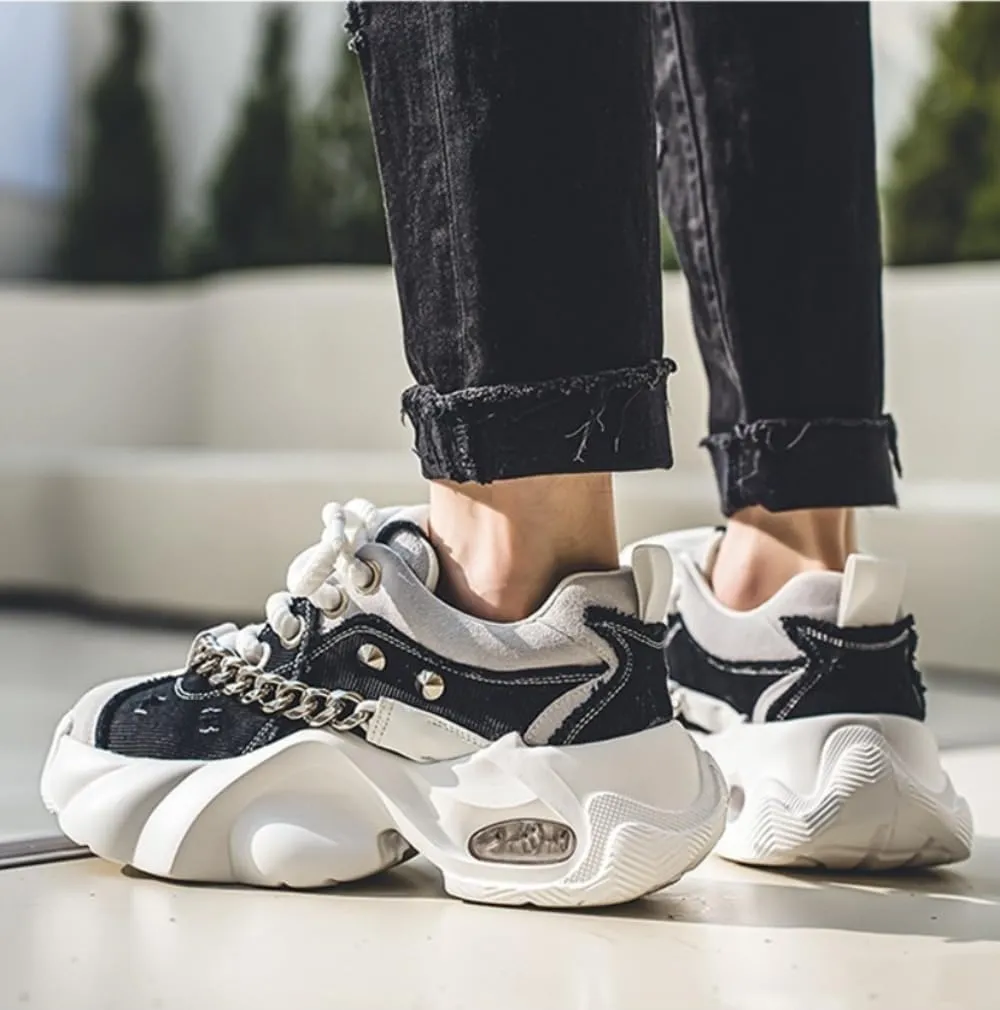 ' '       Running Sport Sneakers Thick Soles Board Shoes for Adults