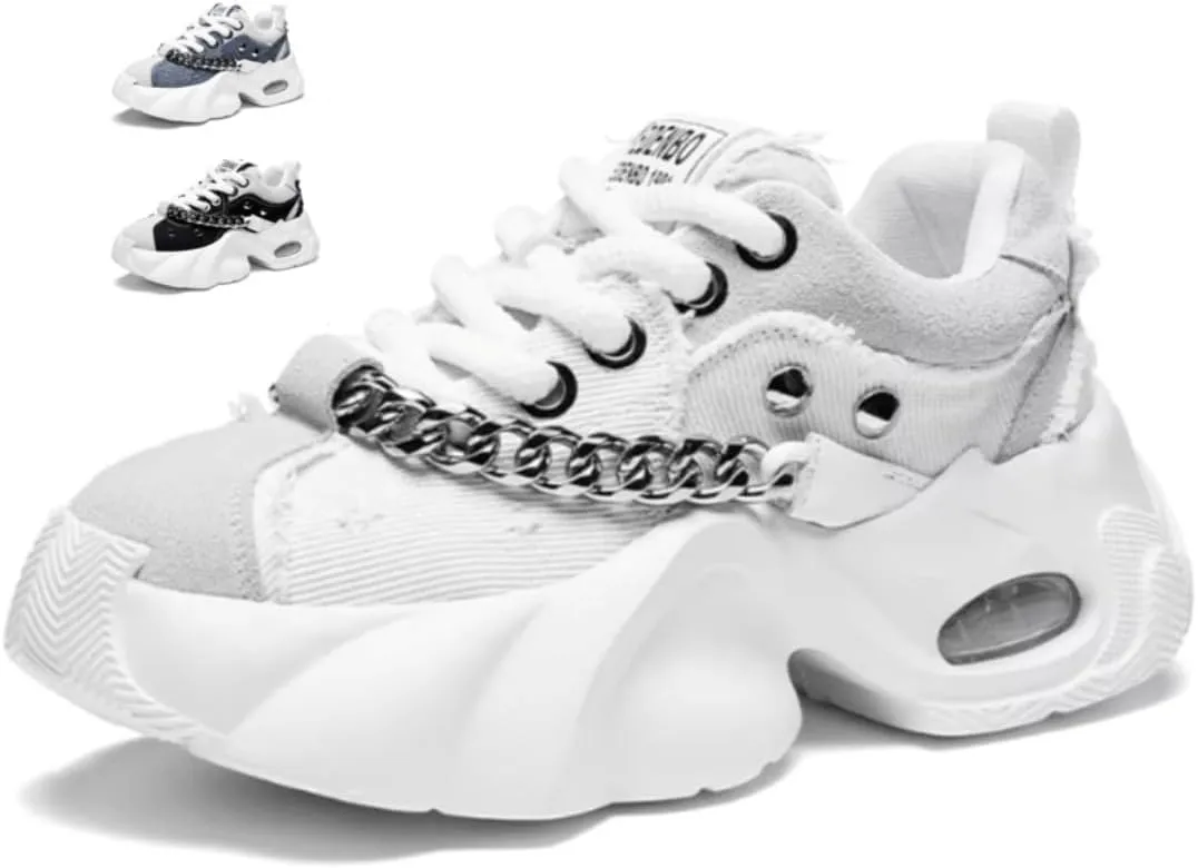 ' '       Running Sport Sneakers Thick Soles Board Shoes for Adults