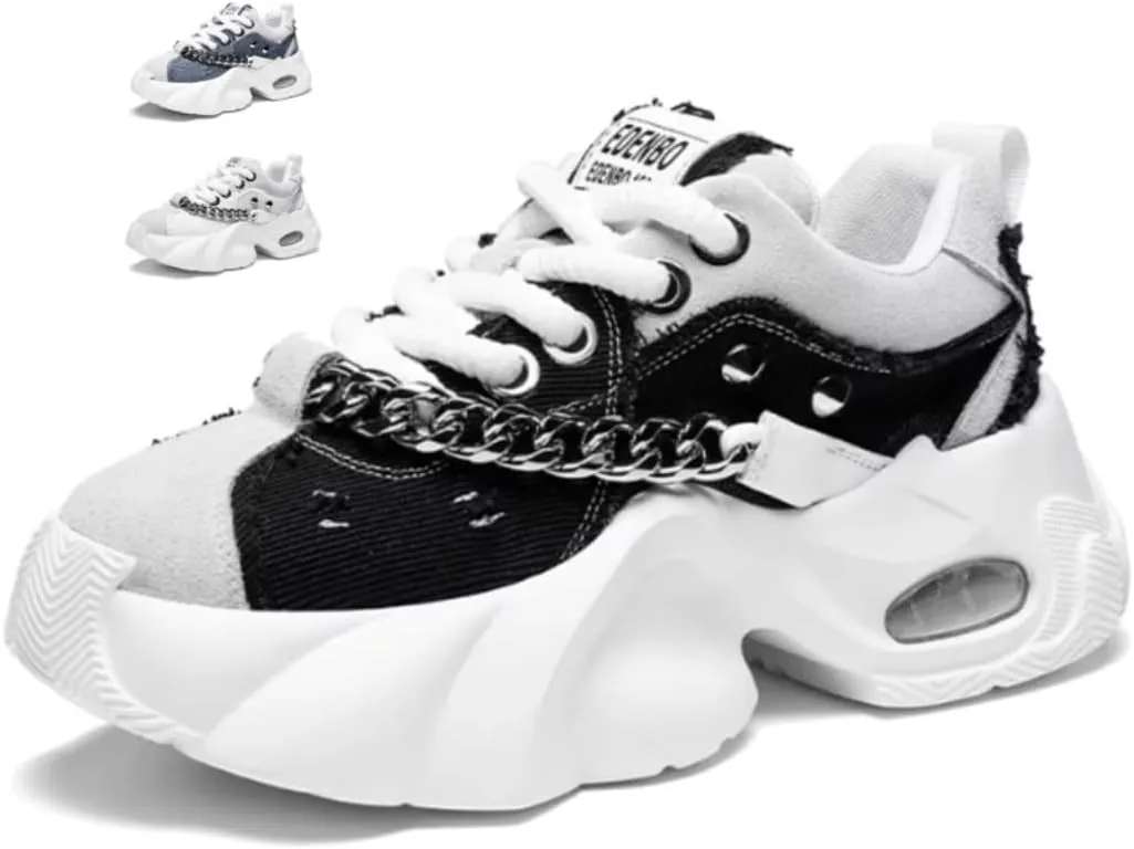 ' '       Running Sport Sneakers Thick Soles Board Shoes for Adults