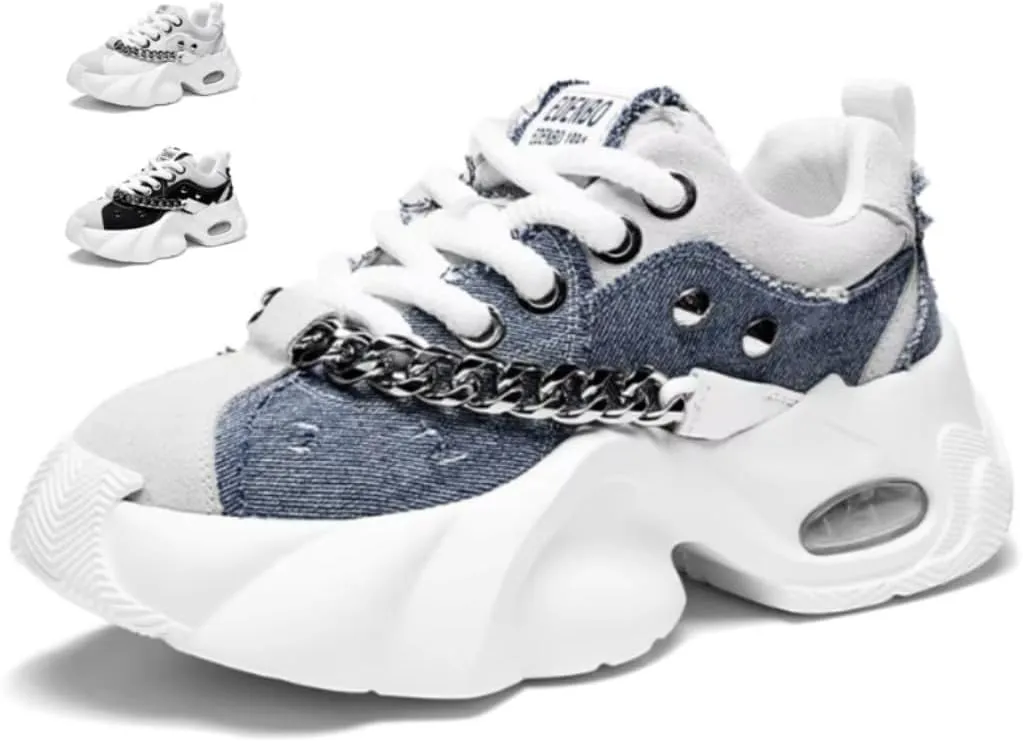 ' '       Running Sport Sneakers Thick Soles Board Shoes for Adults