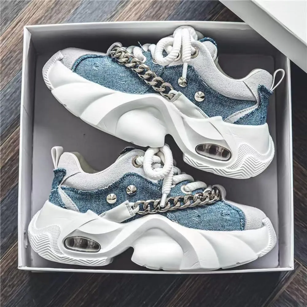 ' '       Running Sport Sneakers Thick Soles Board Shoes for Adults