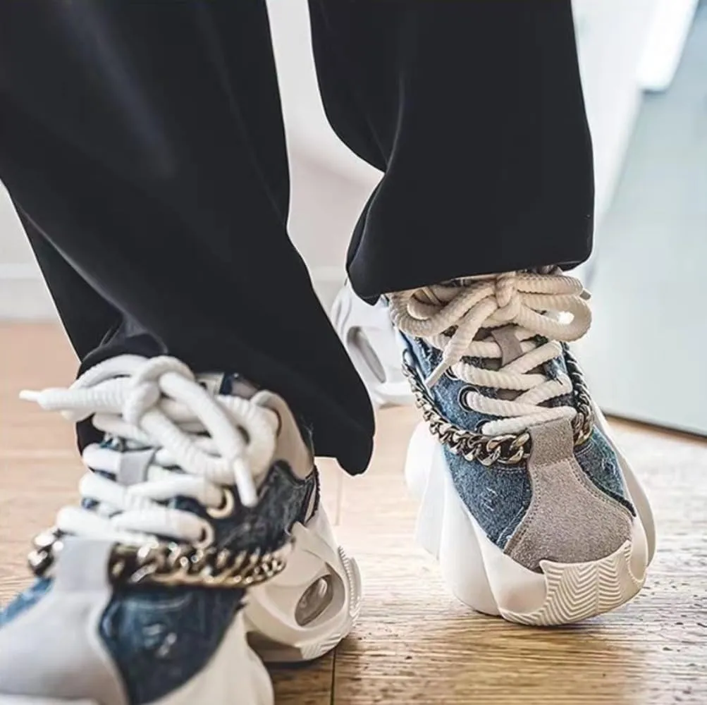 ' '       Running Sport Sneakers Thick Soles Board Shoes for Adults