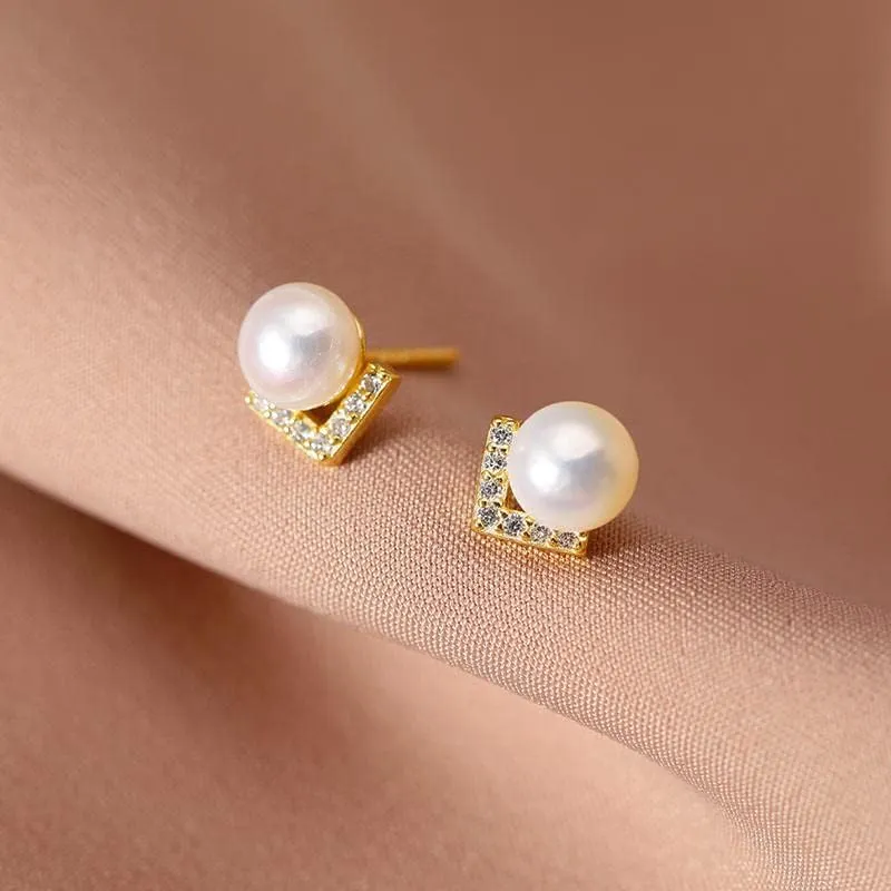 14K Gold Plated 925 Sterling Silver Rose Gold Plated Hoop Earrings for Women Girls, Cubic Zirconia Hoop Earrings Huggie Stud