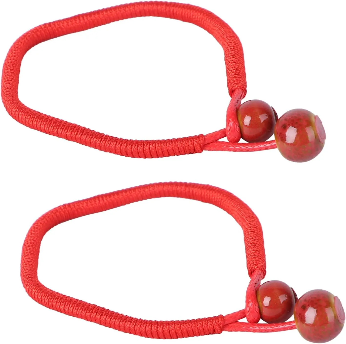 2PCS Handmade Braided Rope Bangles Red Rope Bracelets Stylish Accessories for Couples Friends Anniversaries Celebrations