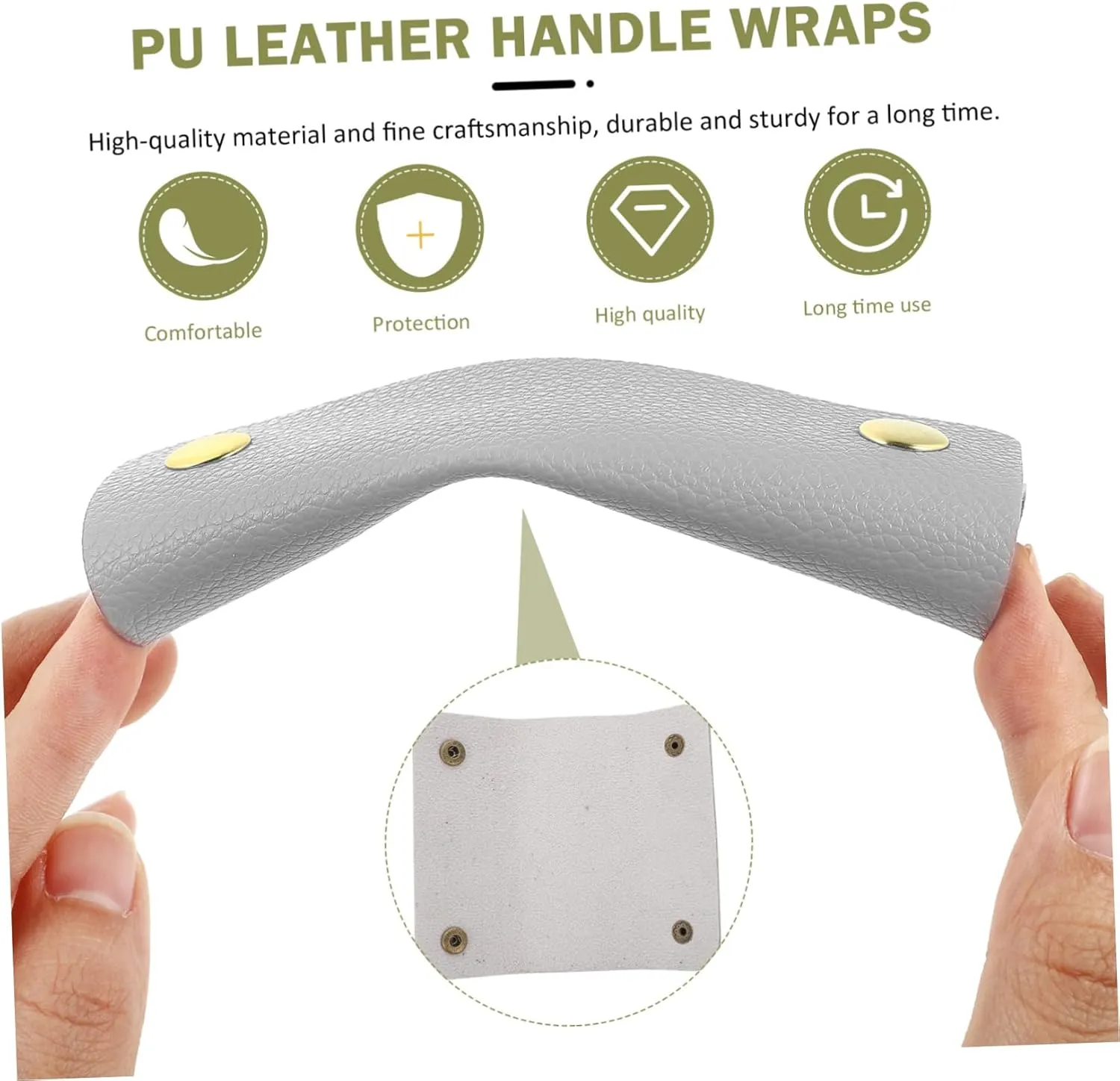 2pcs Leather Handle Pu Handle Wraps Womens Travel Bag Luggage Wraps for Suitcase Leather Travel Bag Handbag Handle Luggage Accessories Handle Protectors Kids Wallet Miss Bags