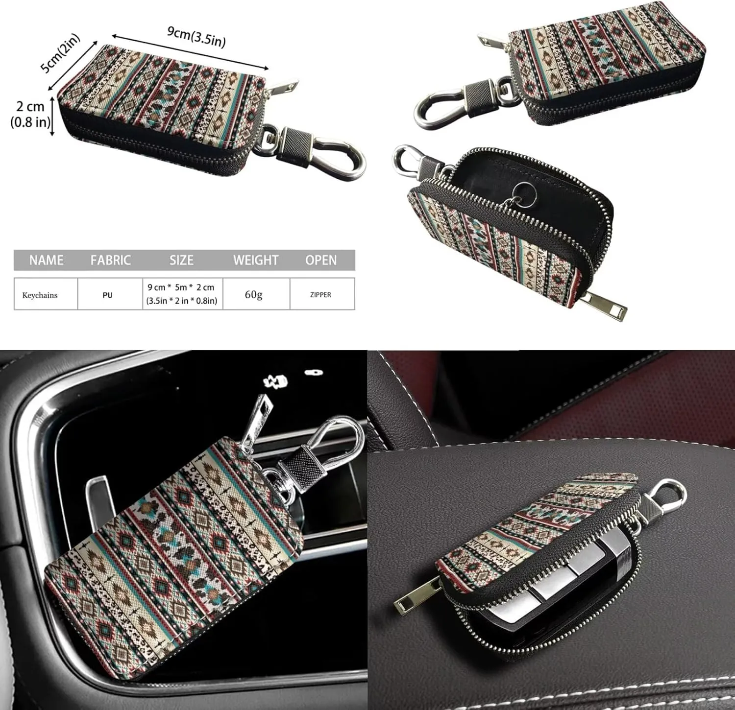2Pcs Tote Bags Set Crossbody Bags Shoulder Purses for Women Car Key Fob Protector