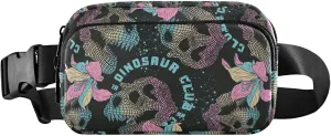 3d Dinosaur Skull Flower Fanny Packs Women Waterproof Belt Bag Hip Pack Fashion Crossbody Waist Pack