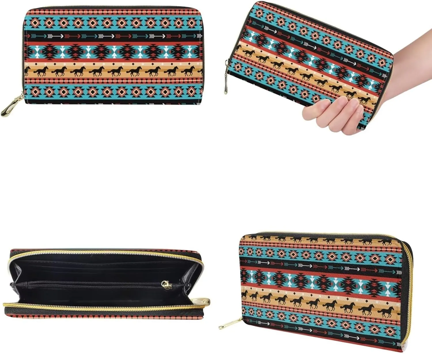 3pcs Tote Handbags Wallet and Keychain for Women Daliy Use