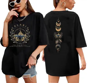 Acotar Night Court T Shirt Women Velaris City of Starlight Tshirt Night Court Graphic Tee Oversized Short Sleeve Tops