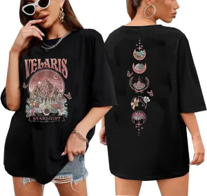 Acotar Night Court T Shirt Women Velaris City of Starlight Tshirt Night Court Graphic Tee Oversized Short Sleeve Tops