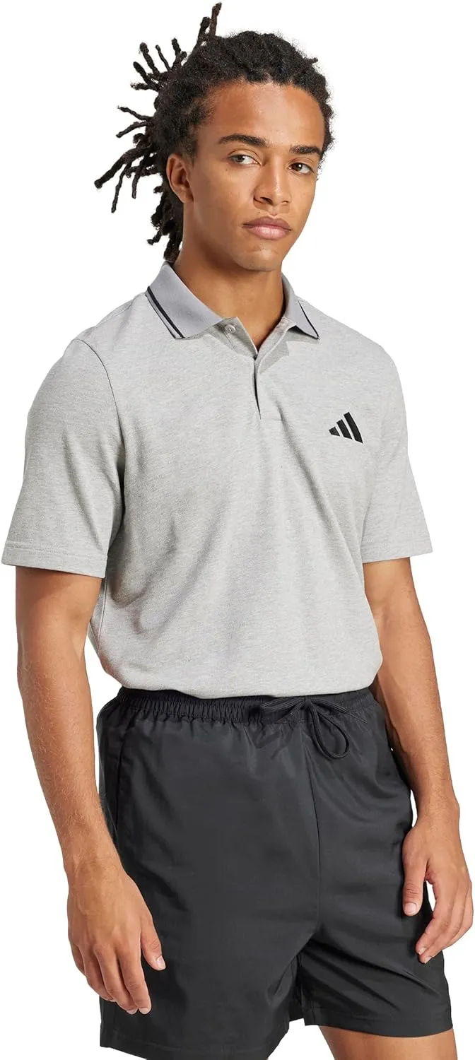 adidas Men's Essentials Small Logo Pique Polo Shirt