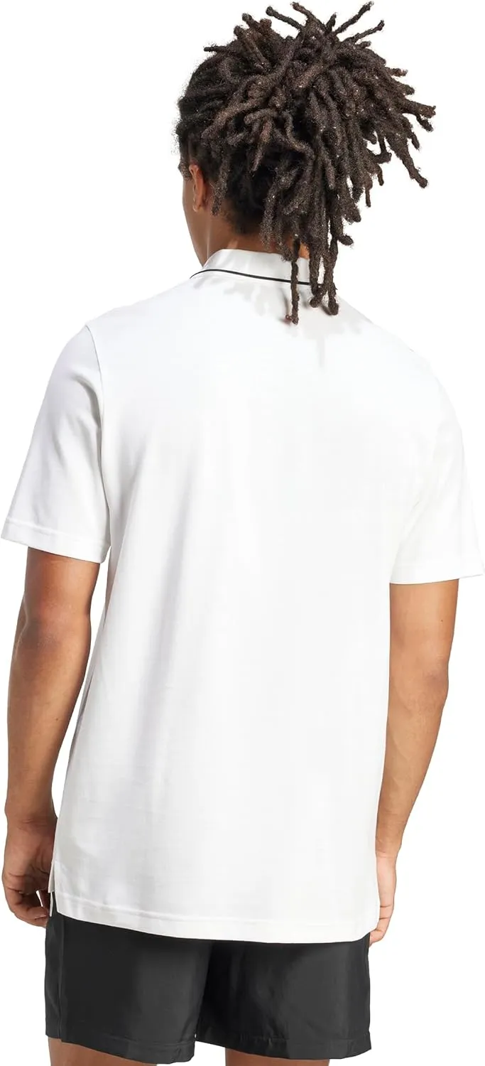 adidas Men's Essentials Small Logo Pique Polo Shirt