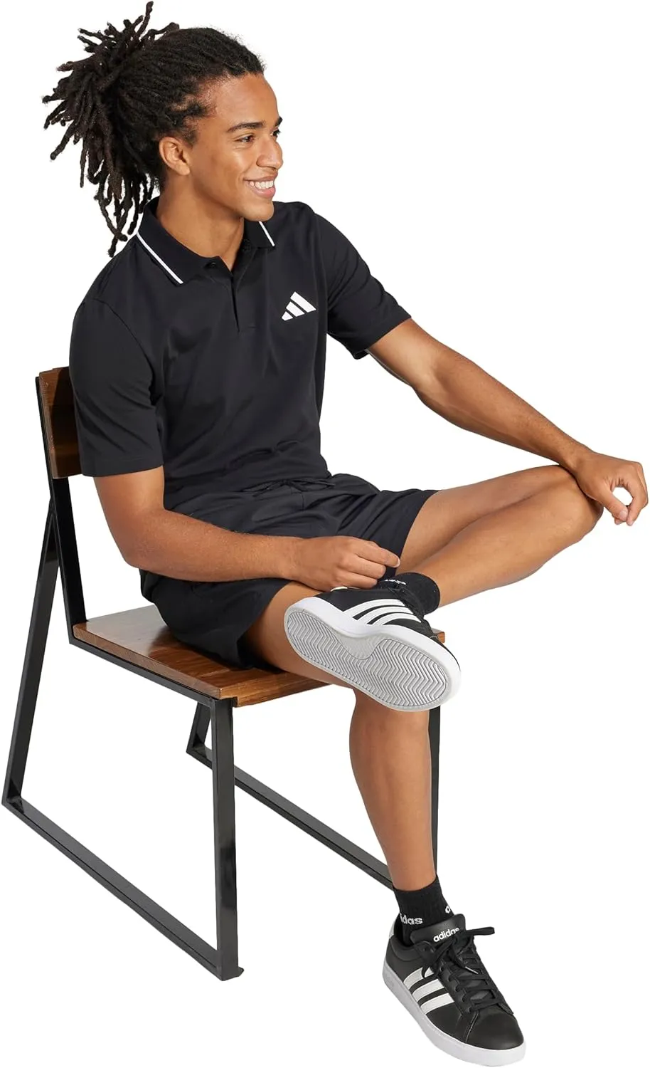 adidas Men's Essentials Small Logo Pique Polo Shirt