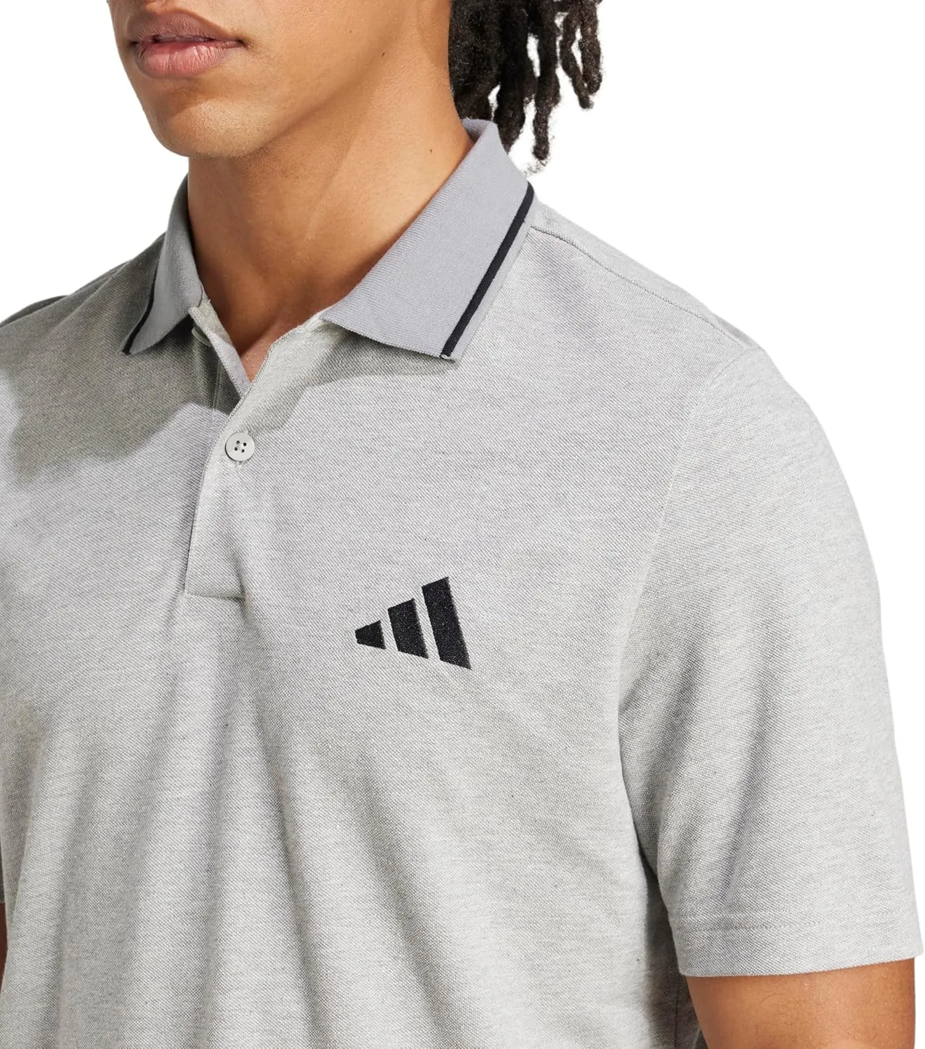 adidas Men's Essentials Small Logo Pique Polo Shirt