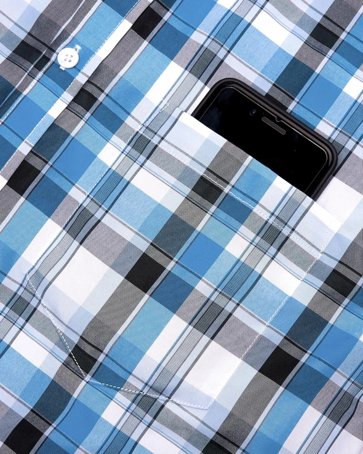 Alimens & Gentle Mens Plaid Short Sleeve Button Down Shirts Cotton Regular Fit Casual Gingham Shirts
