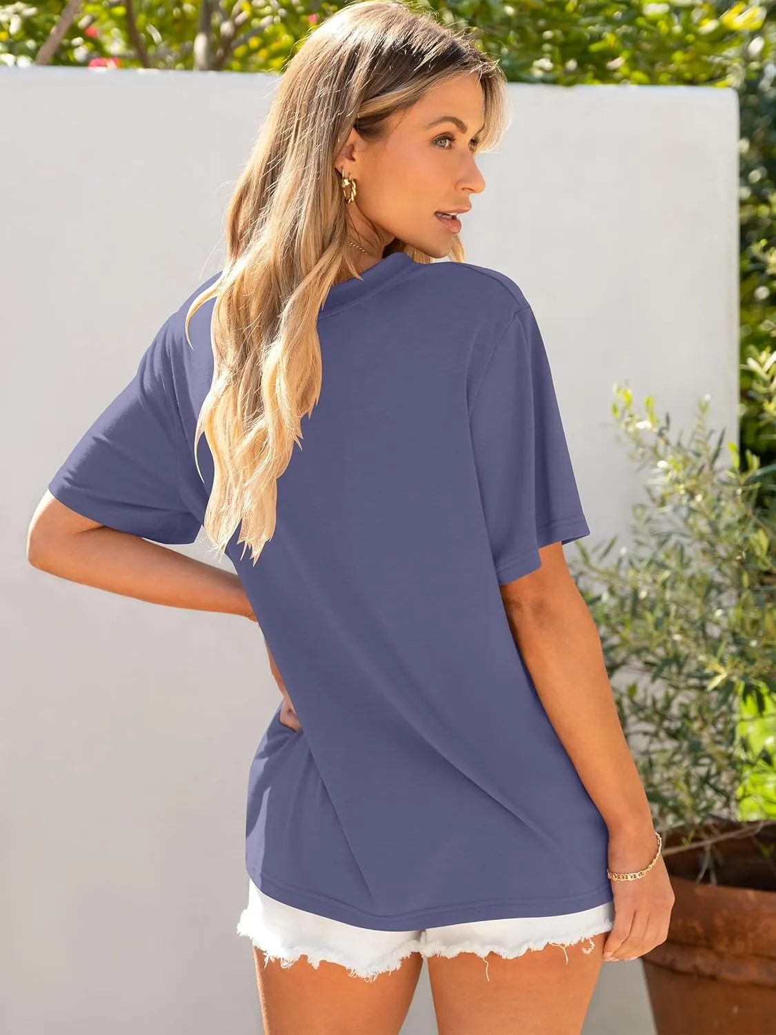 ANRABESS Womens Oversized T Shirts Short Sleeve Crewneck Tops Casual Loose Basic Tee Shirts 2025 Summer Trendy Outfits