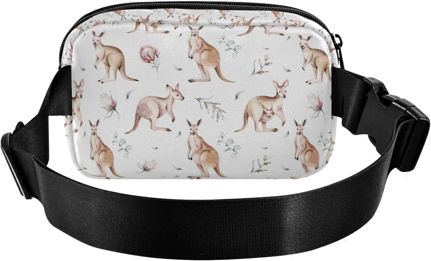 Australian Kangaroo Cartoon Fanny Packs Women Waterproof Hip Pouch Belt Bag Cute Waist Pouch for Women