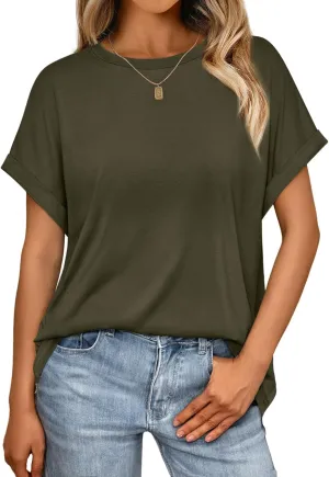 AUTOMET Womens Summer Tops Oversized Short Sleeve Business Casual T Shirts Trendy Fashion Clothes Spring Outfits 2025