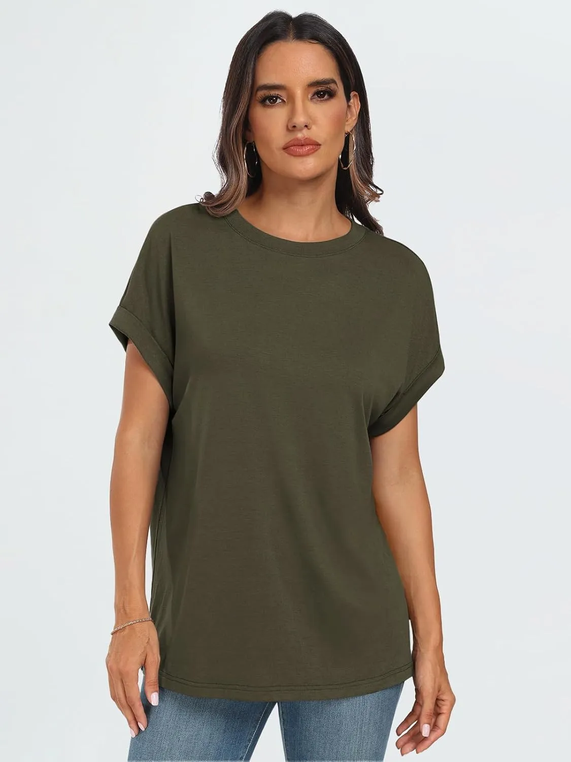 AUTOMET Womens Summer Tops Oversized Short Sleeve Business Casual T Shirts Trendy Fashion Clothes Spring Outfits 2025