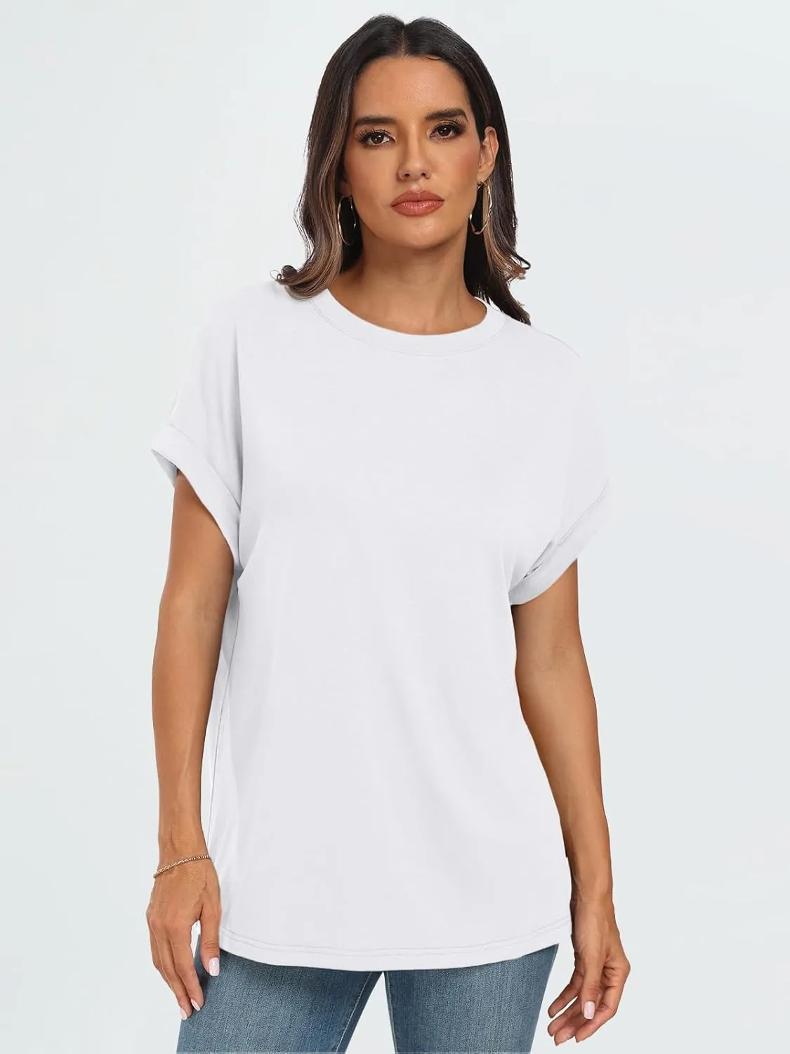 AUTOMET Womens Summer Tops Oversized Short Sleeve Business Casual T Shirts Trendy Fashion Clothes Spring Outfits 2025