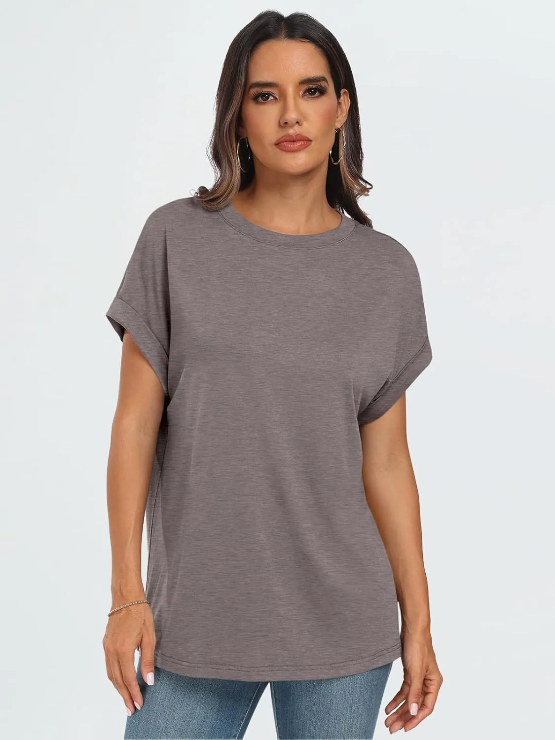 AUTOMET Womens Summer Tops Oversized Short Sleeve Business Casual T Shirts Trendy Fashion Clothes Spring Outfits 2025