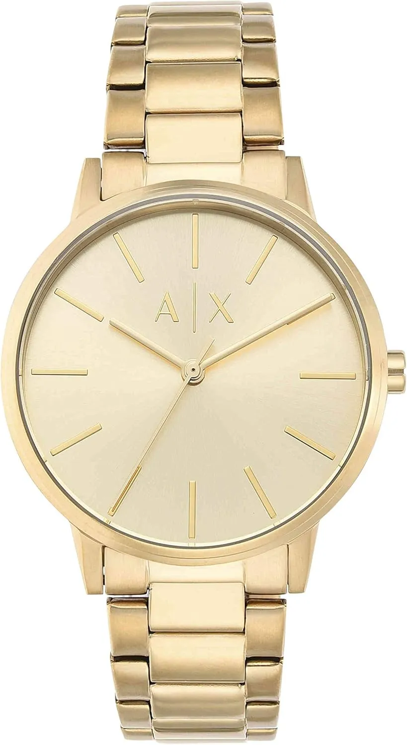AX ARMANI EXCHANGE Men's Stainless Steel Watch, Color: Gold/Gold (Model: AX2707)