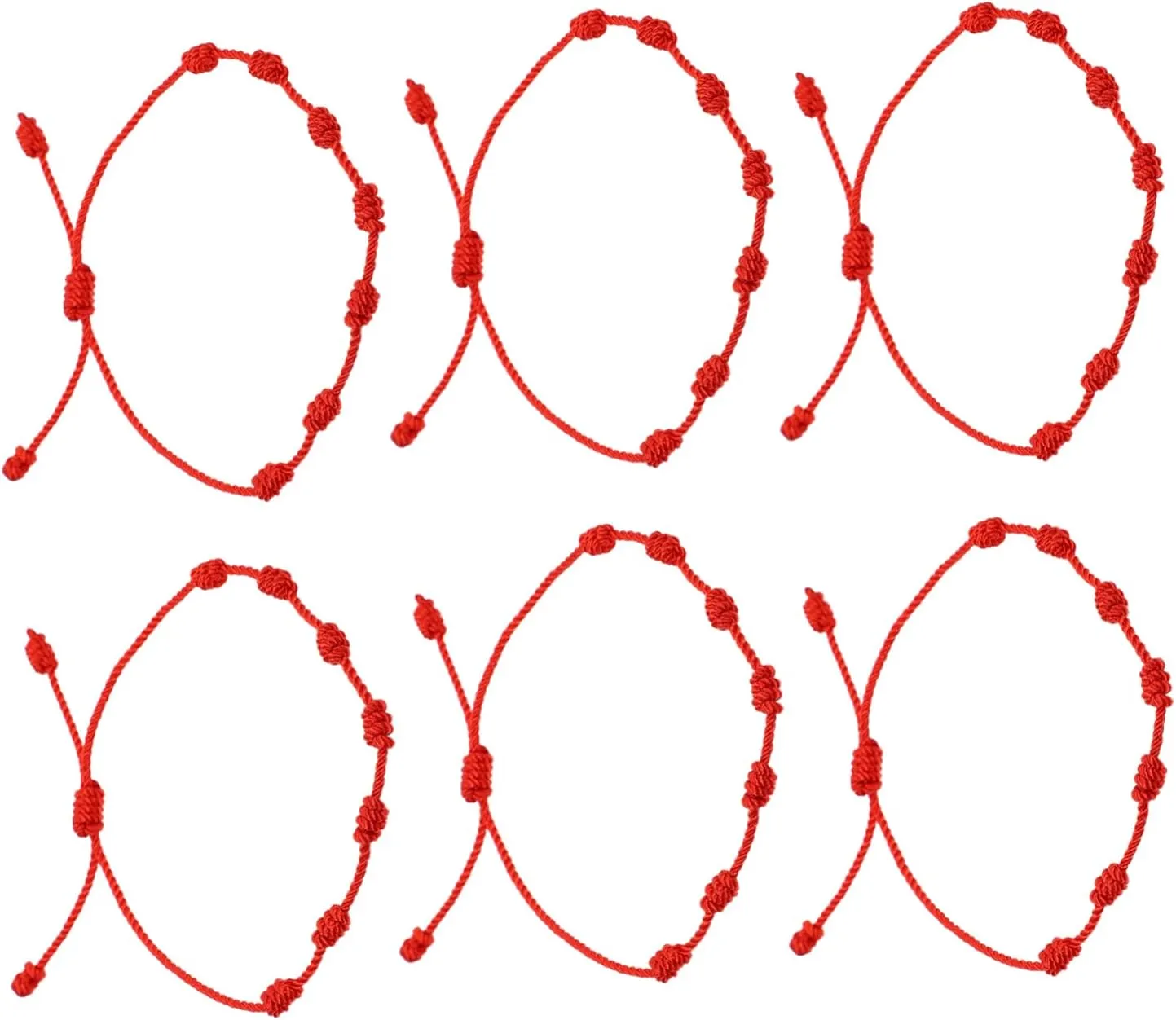 BESPORTBLE Stylish Red Bracelets String Adjustable Rope Bangle for Friendship Present