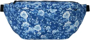 Blue Floral Chinoiserie Pattern Fanny Pack For Women Man, Waist Belt Bag Crossbody For Sports Travel Hiking Running Jogging