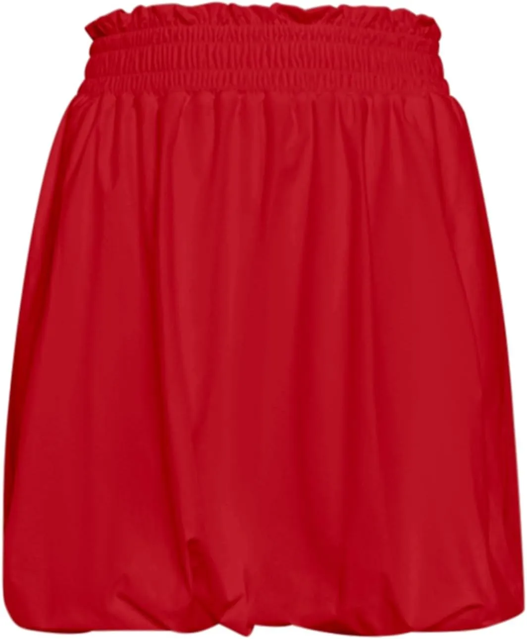 Boho Shorts for Women Ruffled High Waisted Skorts with Pockets Casual Puff Bubble Mini Skirts Going Out Cute Shorts