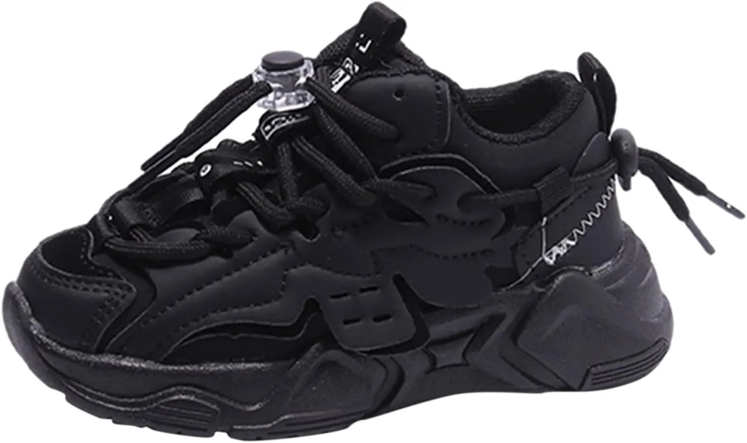 Boys Girls Solid Strap Tennis Shoes Thick Soles Non Slip Comfortable Breathable Running Athletic Sport Sneakers