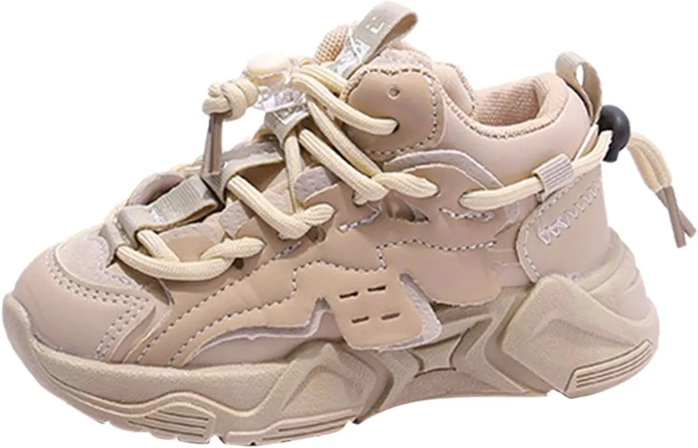 Boys Girls Solid Strap Tennis Shoes Thick Soles Non Slip Comfortable Breathable Running Athletic Sport Sneakers