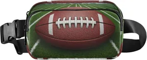 Brown Football Field Print Fanny Packs Women Bright Colored Everywhere Belt Bag Waterproof Crossbody Waist Purse