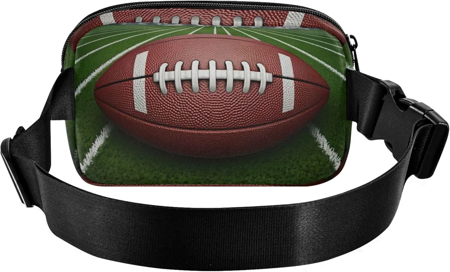 Brown Football Field Print Fanny Packs Women Bright Colored Everywhere Belt Bag Waterproof Crossbody Waist Purse