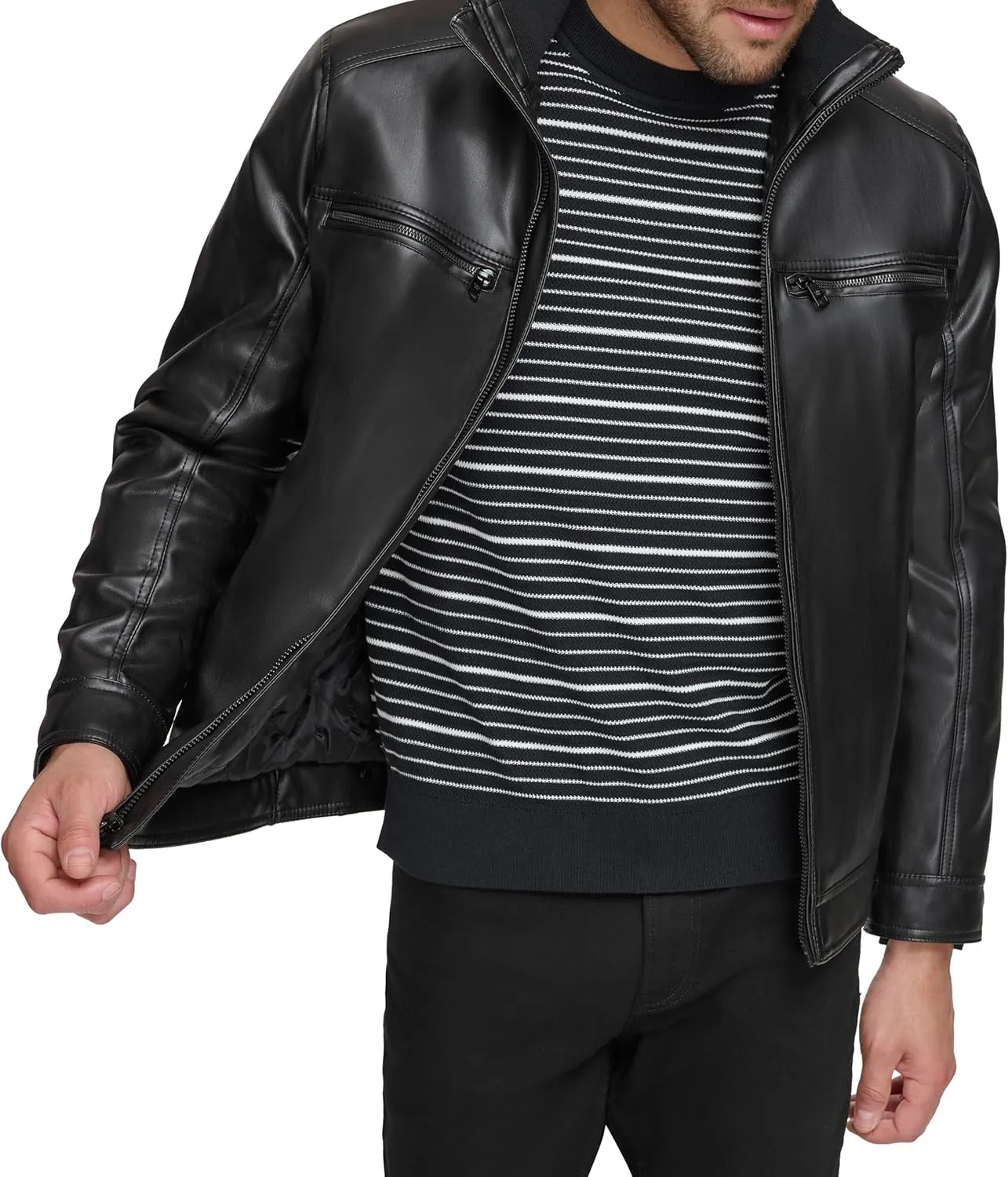 Calvin Klein Men's Everyday Essential Faux Leather Jacket