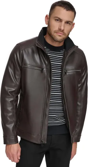 Calvin Klein Men's Everyday Essential Faux Leather Jacket