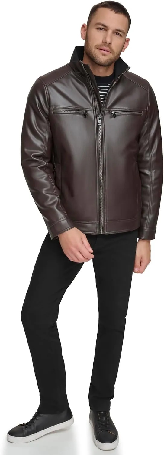 Calvin Klein Men's Everyday Essential Faux Leather Jacket