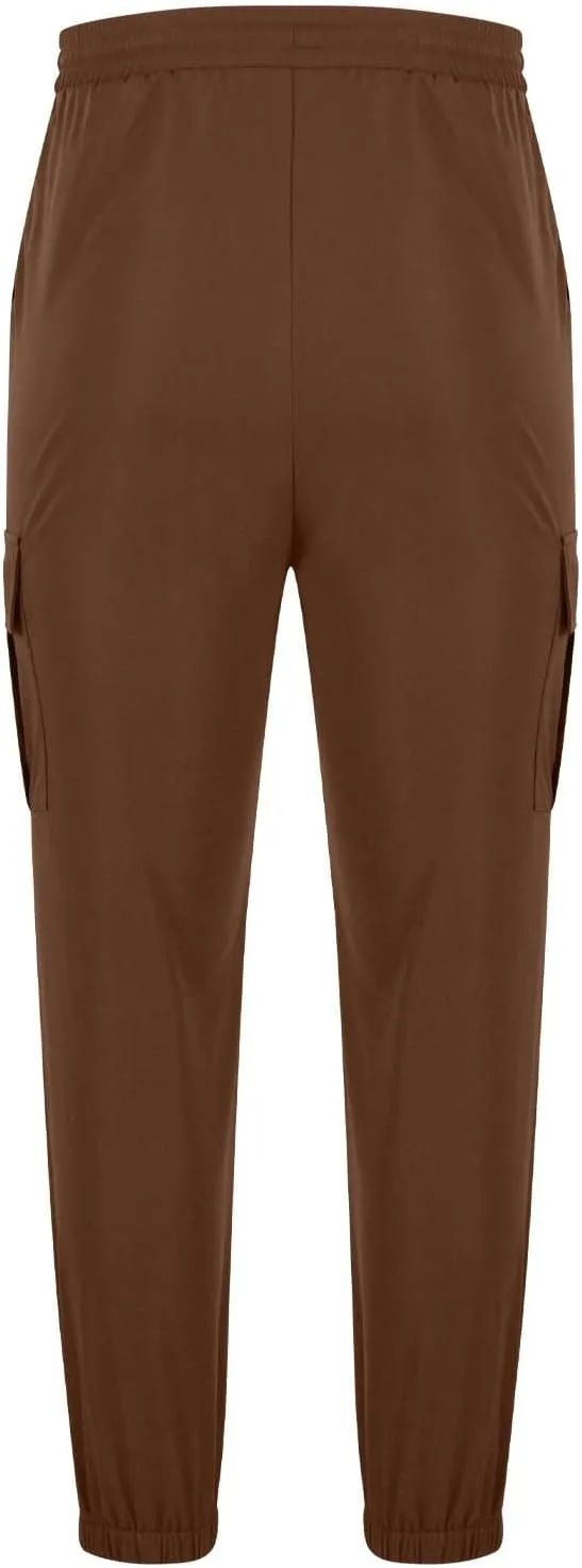 Cargo Pants for Men Relaxed Fit Stretch Workout Joggers Chino Outdoor Hiking Pants Lightweight Drawstring Sweatpants