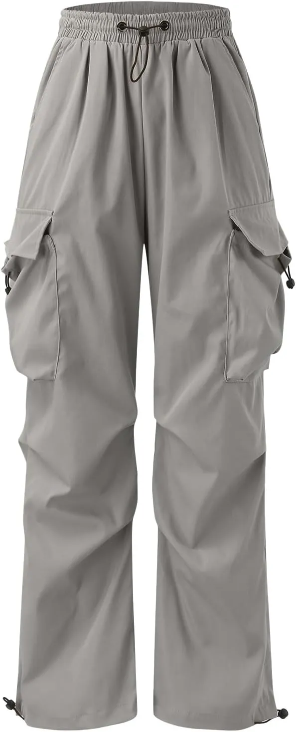 Cargo Pants Men Casual Lightweight Drawstring Waist Pant Hiking Pant Multi Pockets