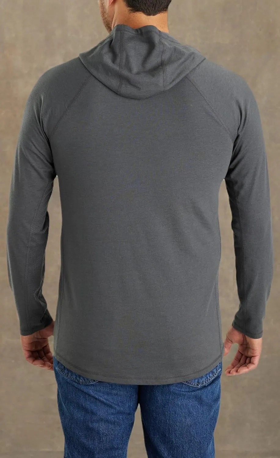 Carhartt Men's Force Relaxed Fit Midweight Long-Sleeve Logo Graphic Hooded T-Shirt