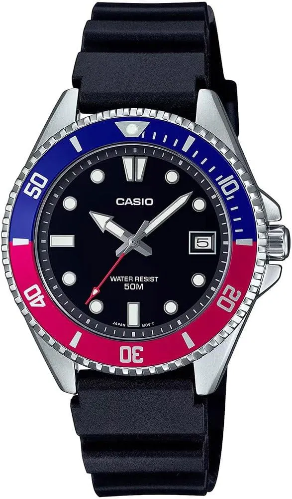 Casio Men's Dive Watch - MDV-10-1A2VDF Black Dial