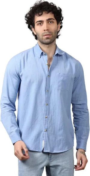 Casual Men's Cotton Shirt Button Down Shirts for Men Long Sleeve Untucked Business Dress Fashion Beach Tops
