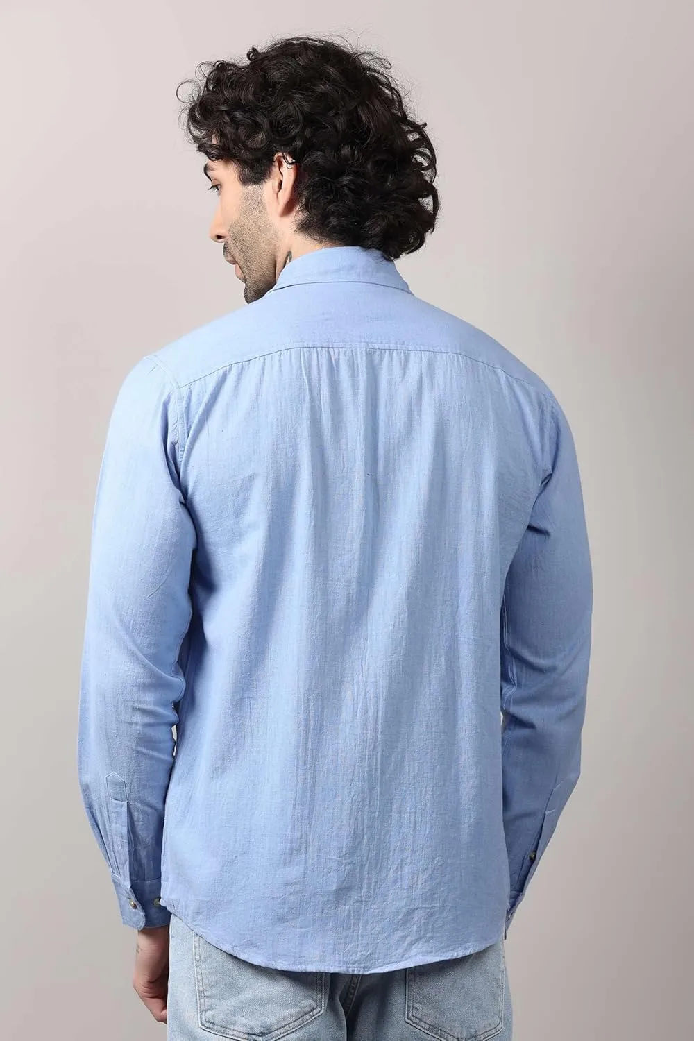 Casual Men's Cotton Shirt Button Down Shirts for Men Long Sleeve Untucked Business Dress Fashion Beach Tops
