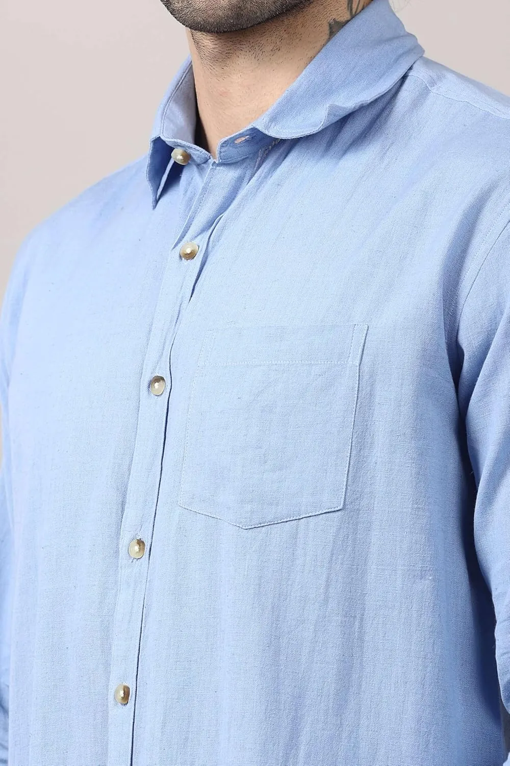 Casual Men's Cotton Shirt Button Down Shirts for Men Long Sleeve Untucked Business Dress Fashion Beach Tops