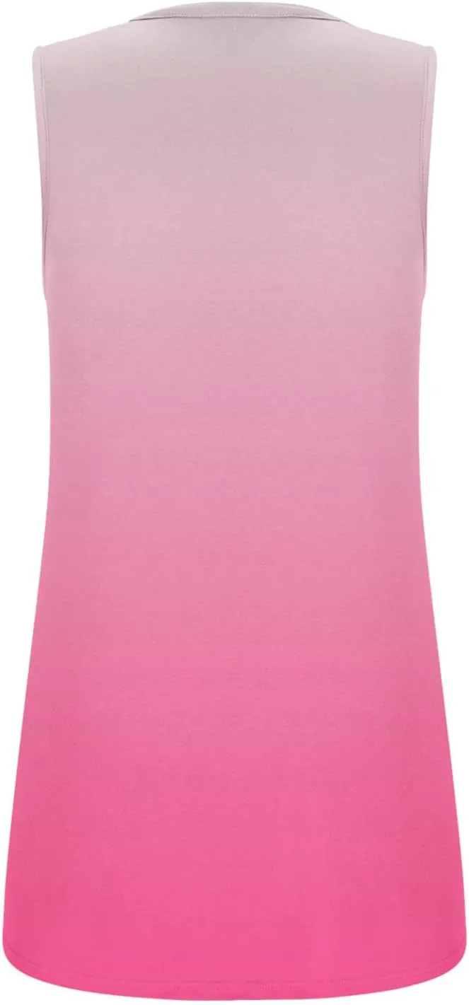 Ceboyel Womens 2023 Gradient Tank Tops Summer Sleeveless Causal Shirt Square Neck Dressy Blouse Beach Trendy Ladies Outfits