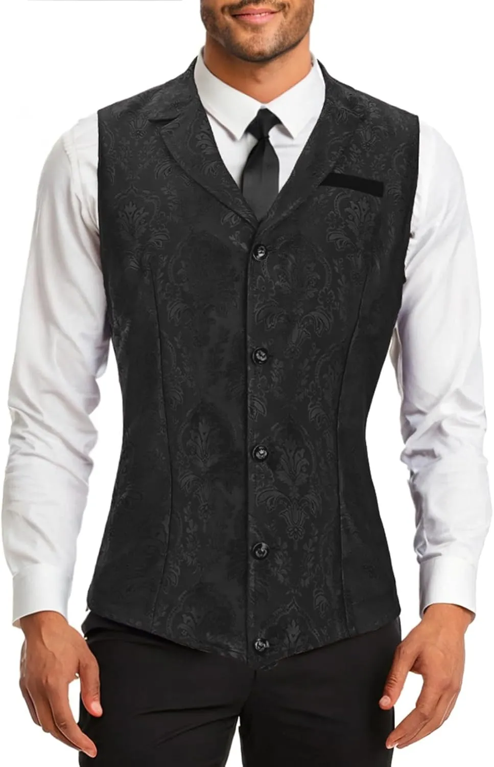 Century Star Mens Vest Suit Vests Dress Vampire Steampunk Pirate Casual Cowboy Goth Renaissance Victorian Gothic Waistcoat