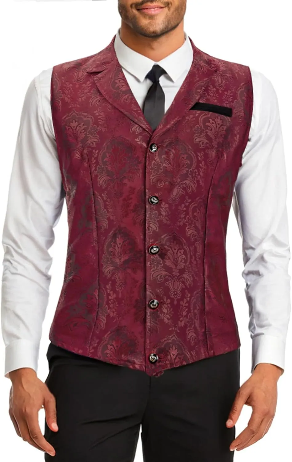 Century Star Mens Vest Suit Vests Dress Vampire Steampunk Pirate Casual Cowboy Goth Renaissance Victorian Gothic Waistcoat