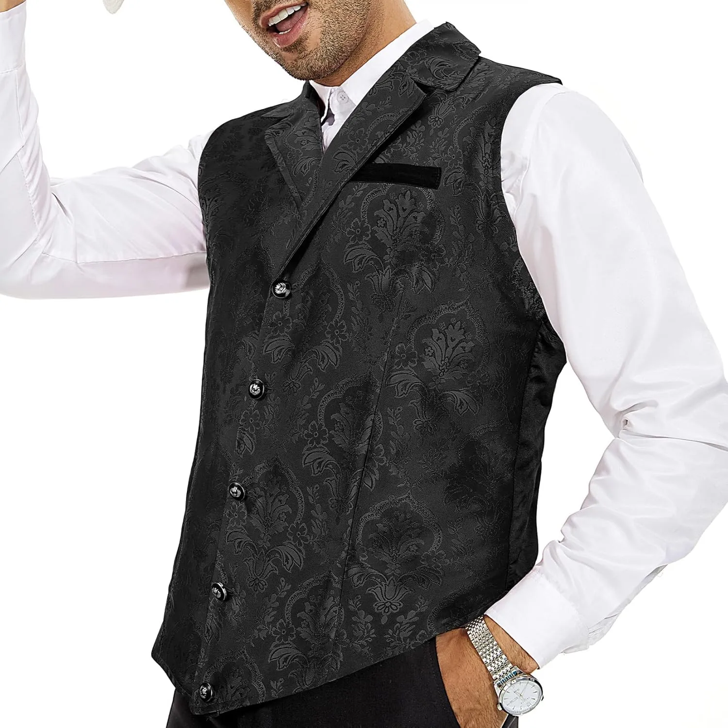 Century Star Mens Vest Suit Vests Dress Vampire Steampunk Pirate Casual Cowboy Goth Renaissance Victorian Gothic Waistcoat