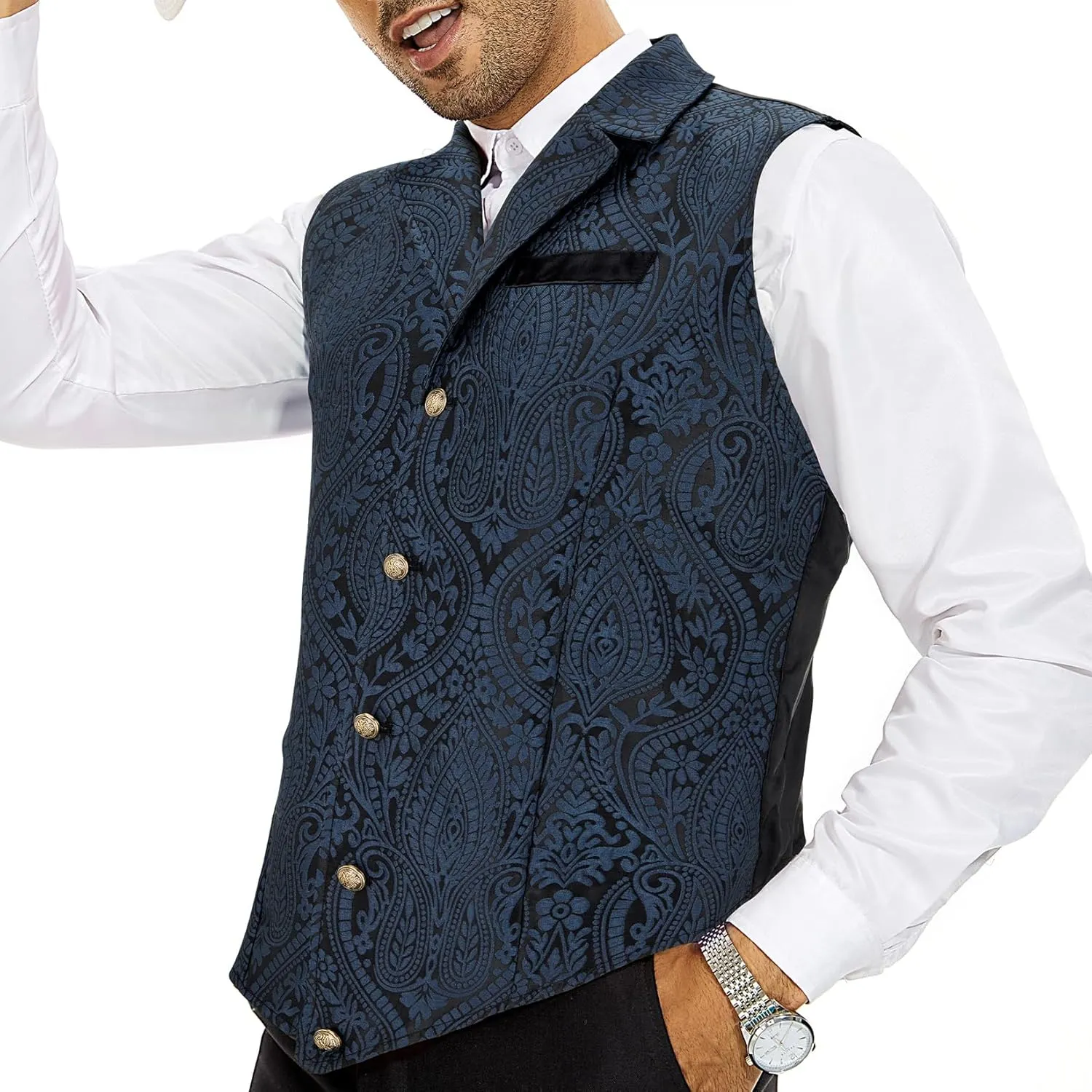 Century Star Mens Vest Suit Vests Dress Vampire Steampunk Pirate Casual Cowboy Goth Renaissance Victorian Gothic Waistcoat