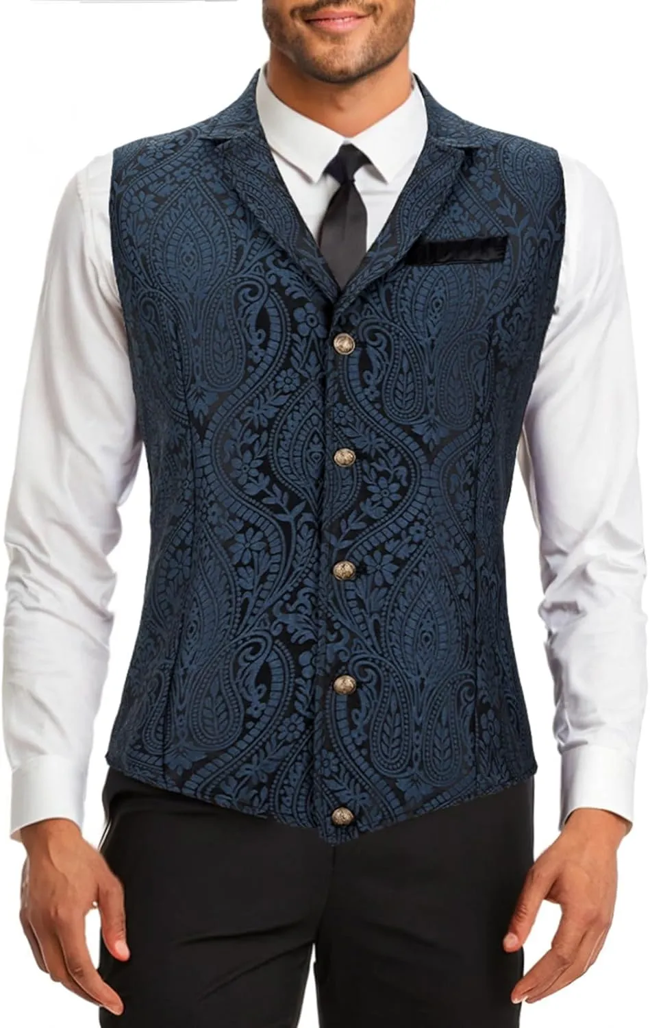 Century Star Mens Vest Suit Vests Dress Vampire Steampunk Pirate Casual Cowboy Goth Renaissance Victorian Gothic Waistcoat