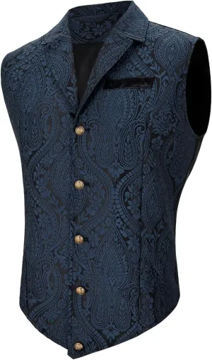 Century Star Mens Vest Suit Vests Dress Vampire Steampunk Pirate Casual Cowboy Goth Renaissance Victorian Gothic Waistcoat